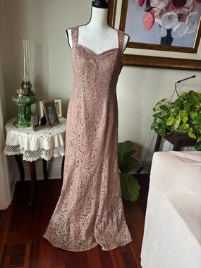 Ignite Evenings Dusty Rose Satin Evening Dress